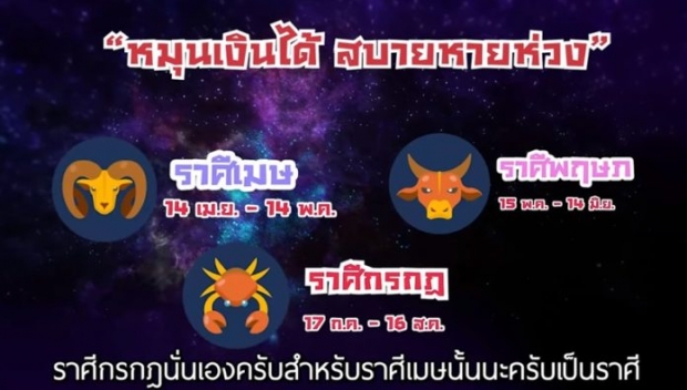 หมอช้าง เผยดาวร้ายย้าย ราศีใดมีข่าวดีเรื่องเงิน-โชคลาภ ชีวิตพลิกผัน