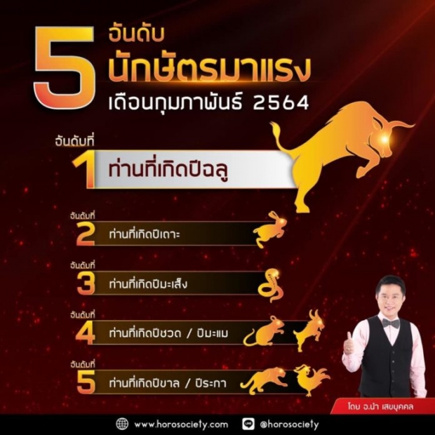 อันดับดวงมาแรงเดือนก.พ. การงานรุ่ง-การเงินดี ปัญหาอุปสรรคผ่านพ้น