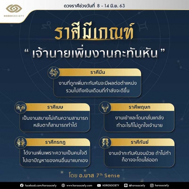 เปิดดวง 5ราศี ช่วงนี้โดนเพิ่มงานกะทันหัน มีผลต่อเงินเดือน-ตำแหน่งง