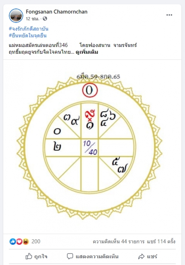 ฟองสนาน ทำนายดวงเมือง ฤทธิ์มฤตยูจรกับจิตใจคนไทย