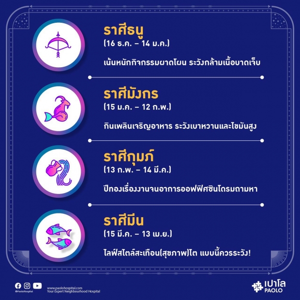 หมอช้าง เปิดดวงสุขภาพปี 2564 ราศีไหนต้องระวังบ้าง!